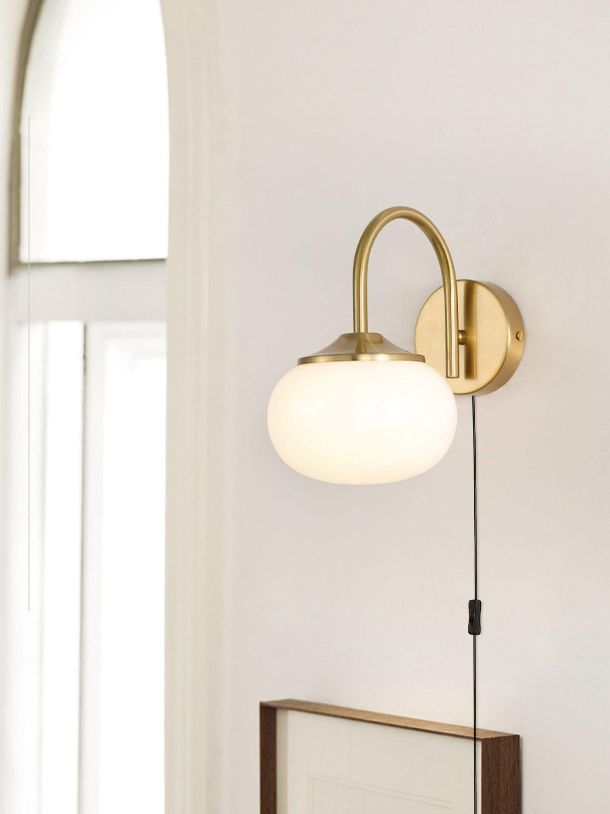 Dutiful Premium Nordic Art Plug-in Glass Sconce Wall Lamp - Neutralighting