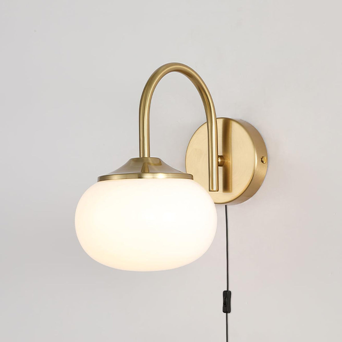 Dutiful Premium Nordic Art Plug-in Glass Sconce Wall Lamp - Neutralighting