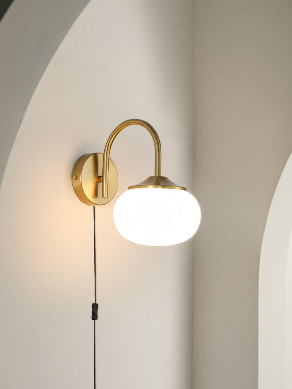 Dutiful Premium Nordic Art Plug-in Glass Sconce Wall Lamp - Neutralighting