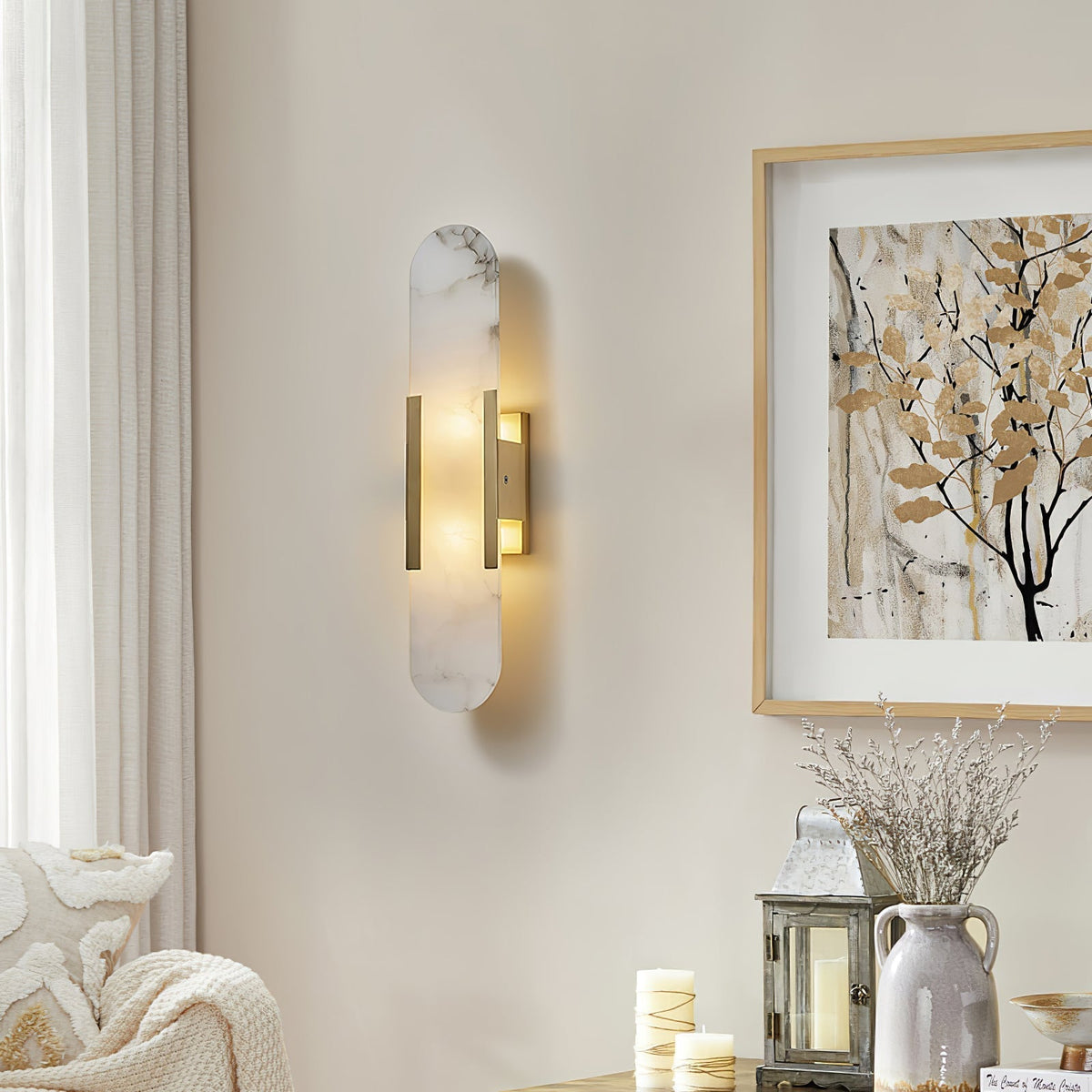 Veo Applique Murale en Albâtre de Luxe - Neutralighting