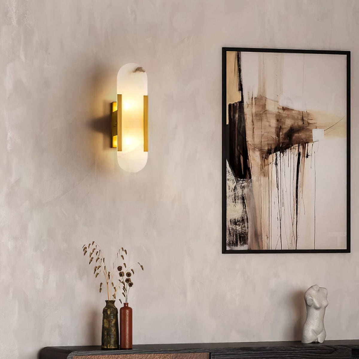Veo Applique Murale en Albâtre de Luxe - Neutralighting