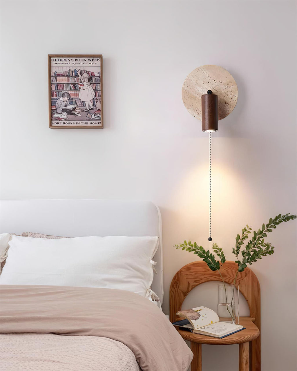 Evzoryra Applique Murale Disc Swing en Travertin - Neutralighting