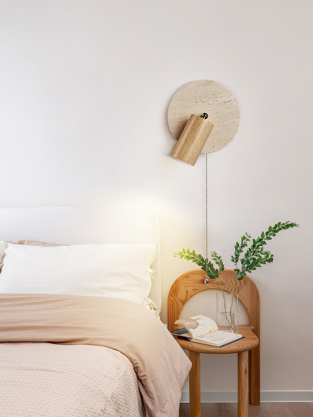 Evzoryra Applique Murale Disc Swing en Travertin - Neutralighting