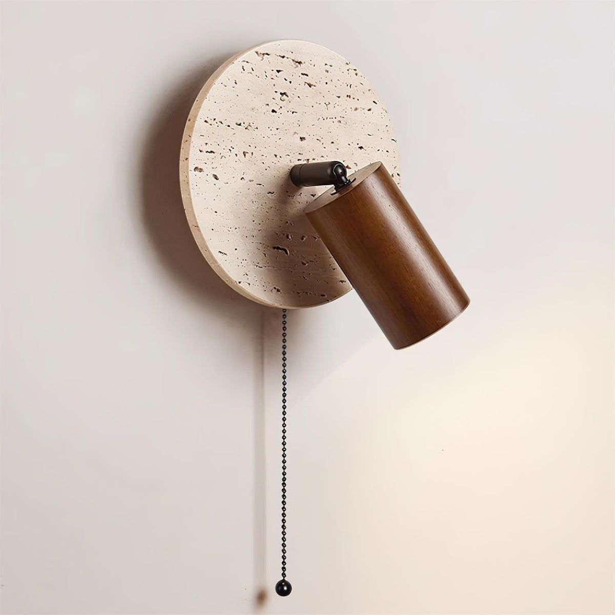 Evzoryra Applique Murale Disc Swing en Travertin - Neutralighting