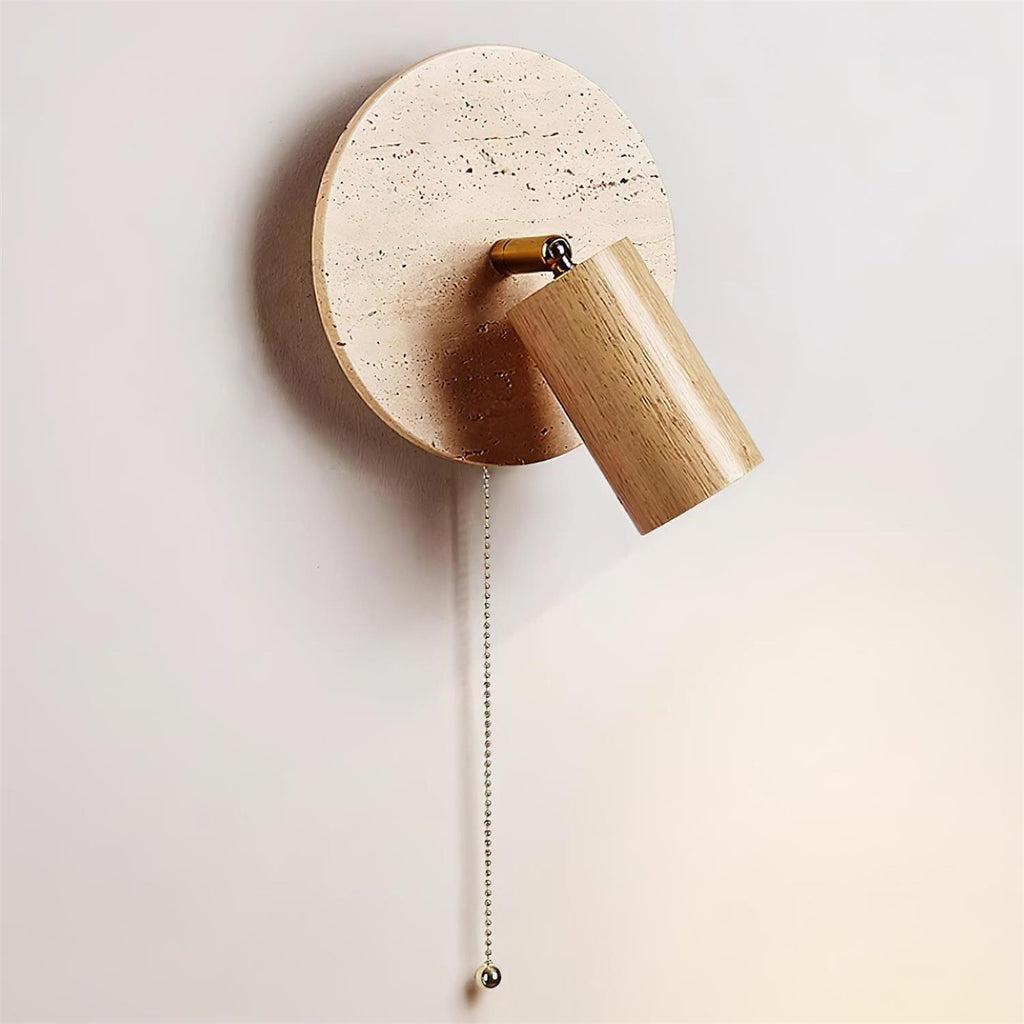 Evzoryra Applique Murale Disc Swing en Travertin - Neutralighting