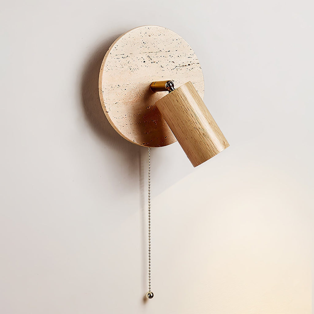Evzoryra Applique Murale Disc Swing en Travertin - Neutralighting
