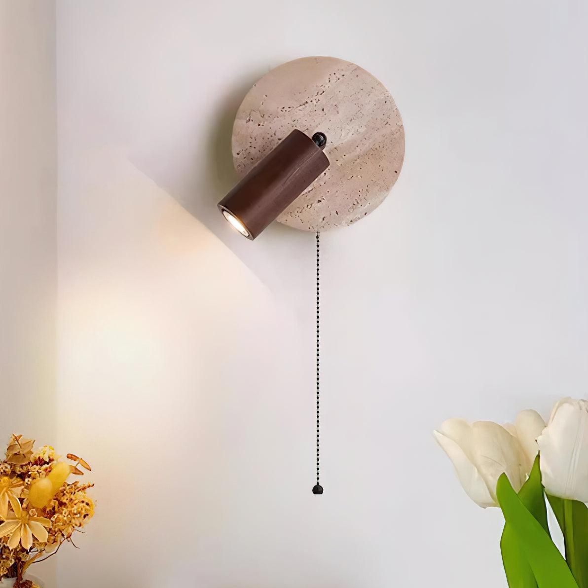 Evzoryra Applique Murale Disc Swing en Travertin - Neutralighting