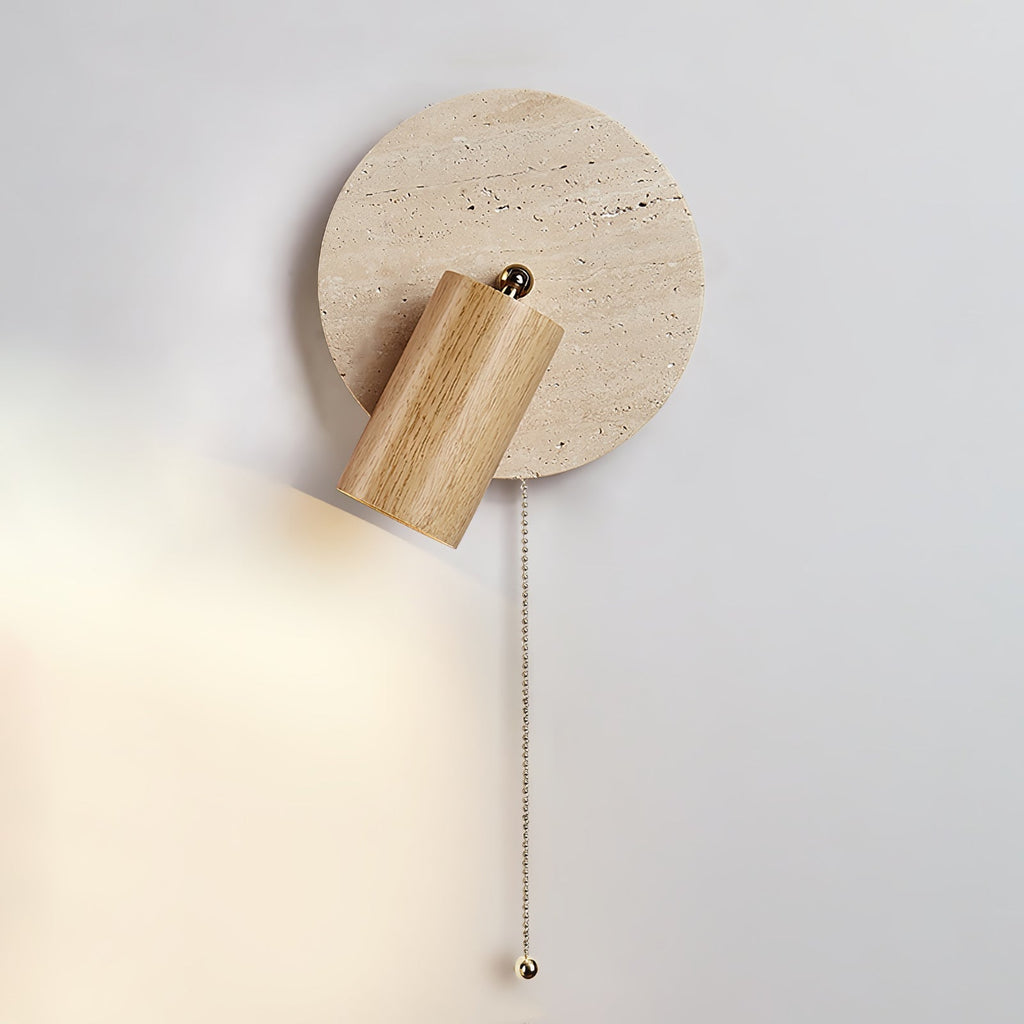Evzoryra Applique Murale Disc Swing en Travertin - Neutralighting