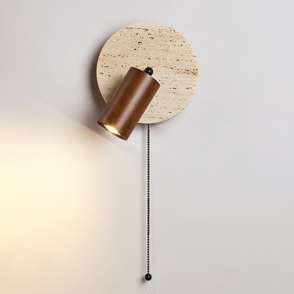 Evzoryra Applique Murale Disc Swing en Travertin - Neutralighting