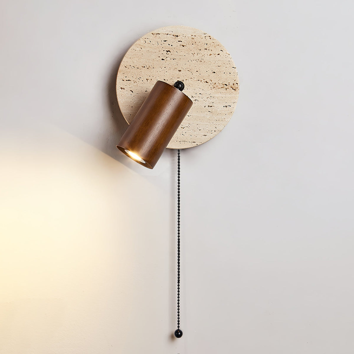Evzoryra Applique Murale Disc Swing en Travertin - Neutralighting