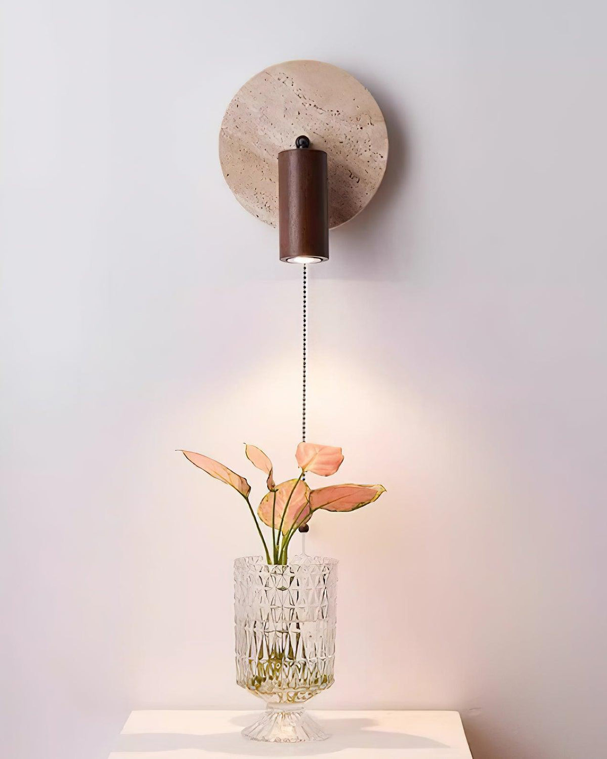 Evzoryra Applique Murale Disc Swing en Travertin - Neutralighting
