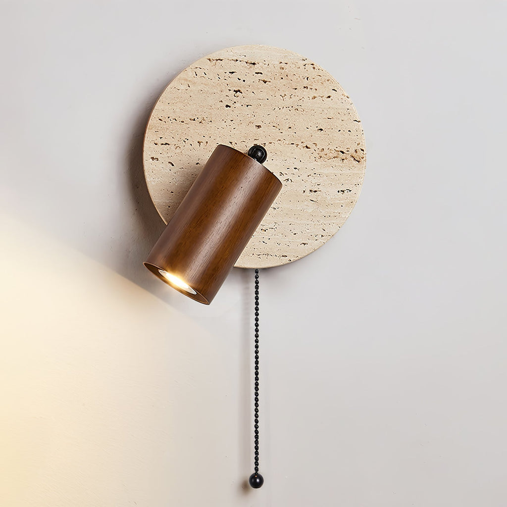 Evzoryra Applique Murale Disc Swing en Travertin - Neutralighting