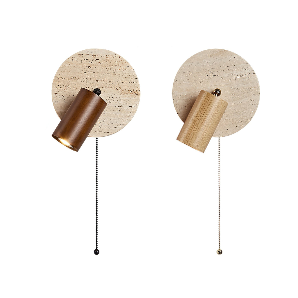Evzoryra Applique Murale Disc Swing en Travertin - Neutralighting