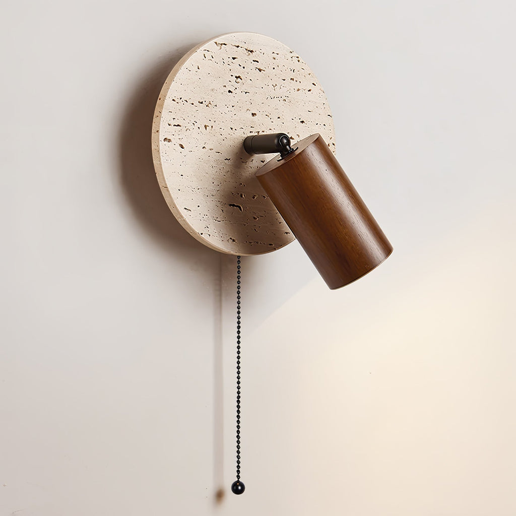 Evzoryra Applique Murale Disc Swing en Travertin - Neutralighting