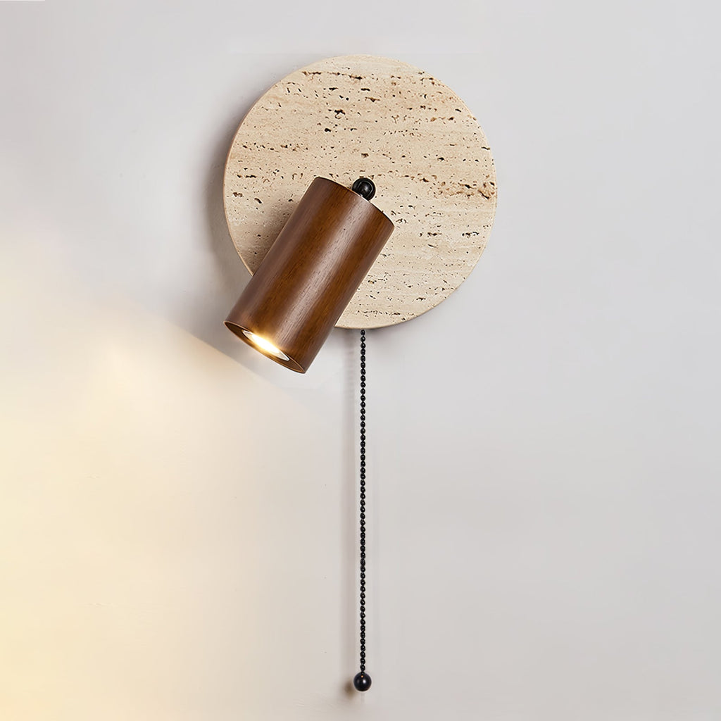 Evzoryra Applique Murale Disc Swing en Travertin - Neutralighting
