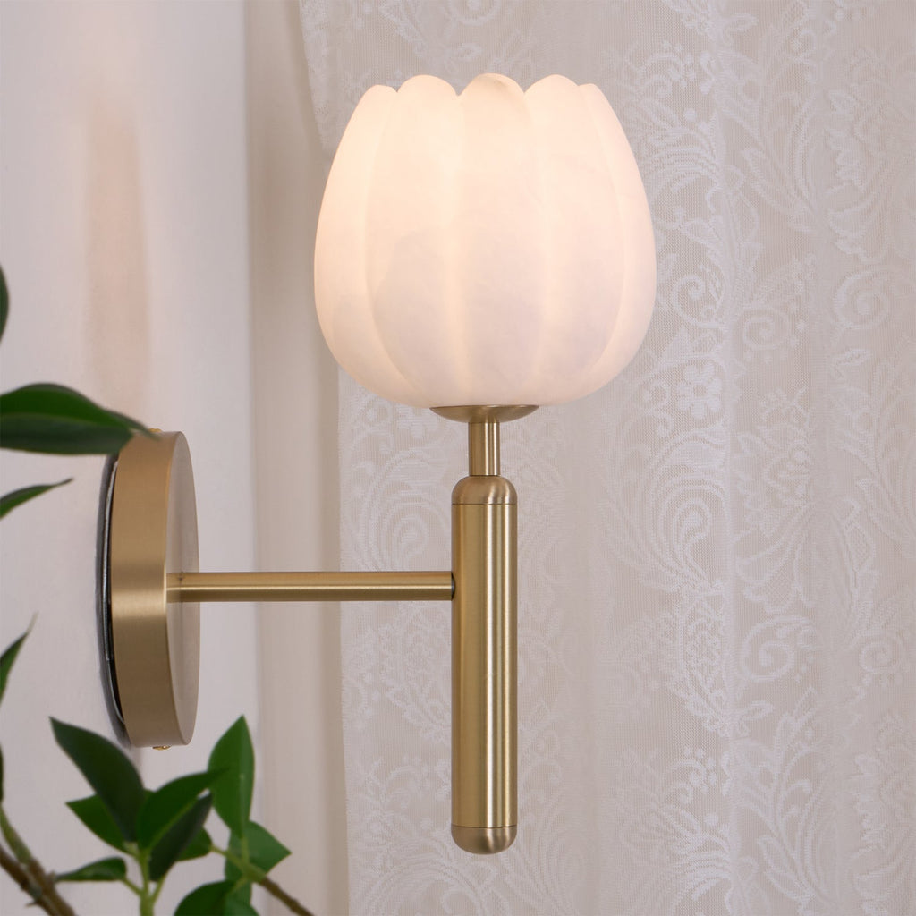Ralin Applique Murale Fleurs en Albâtre - Neutralighting