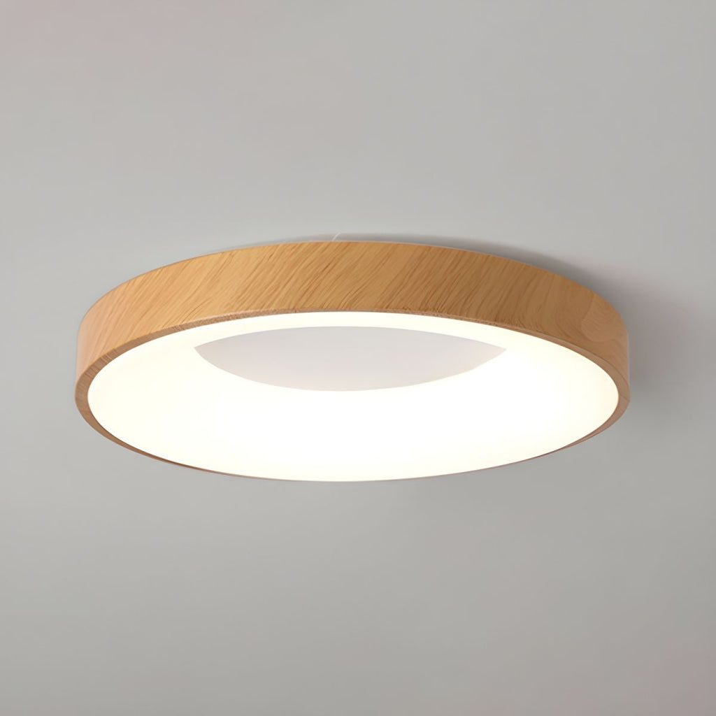 Eliriel Lampe Plafonnier Ronde Minimaliste en Bois - Neutralighting