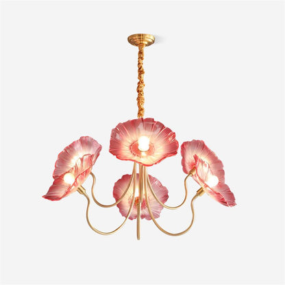 Lustre Fleurs Vintage En Verre - Maison Lumina