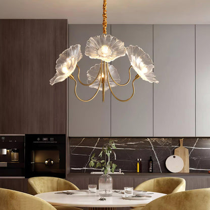 Lustre Fleurs Vintage En Verre - Maison Lumina