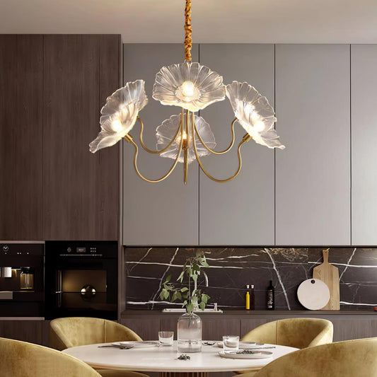 Lustre Fleurs Vintage En Verre - Maison Lumina