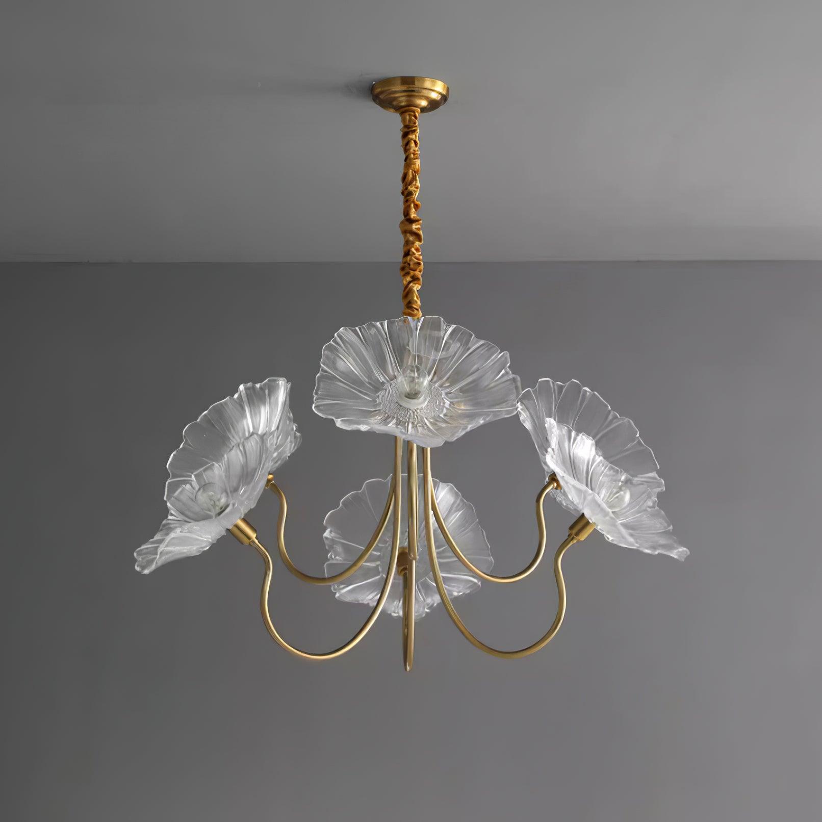 Lustre Fleurs Vintage En Verre - Maison Lumina