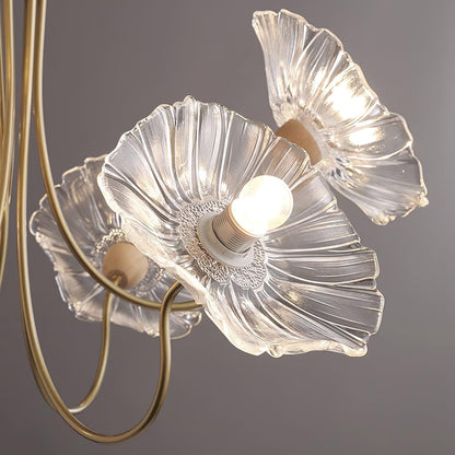 Lustre Fleurs Vintage En Verre - Maison Lumina