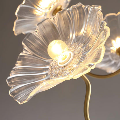 Lustre Fleurs Vintage En Verre - Maison Lumina