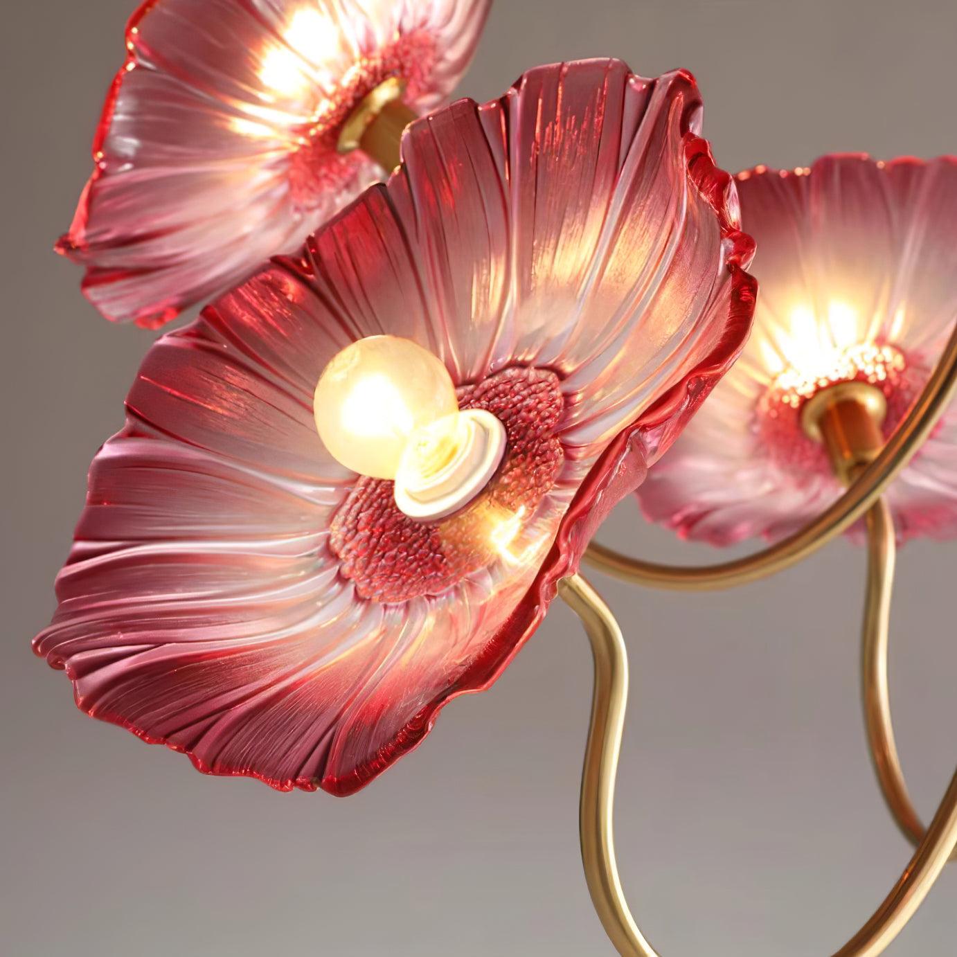 Lustre Fleurs Vintage En Verre - Maison Lumina