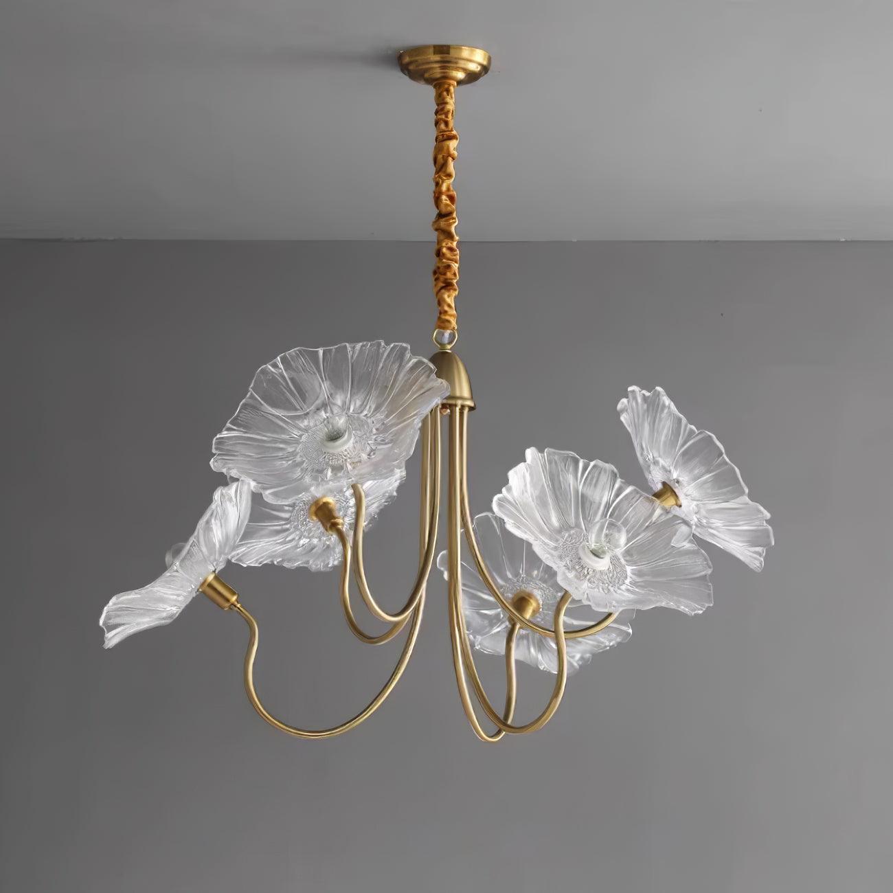 Lustre Fleurs Vintage En Verre - Maison Lumina