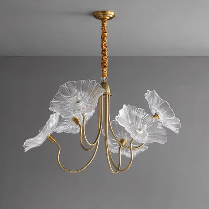 Lustre Fleurs Vintage En Verre - Maison Lumina