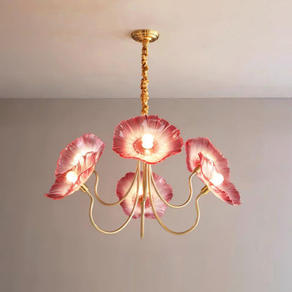 Lustre Fleurs Vintage En Verre - Maison Lumina