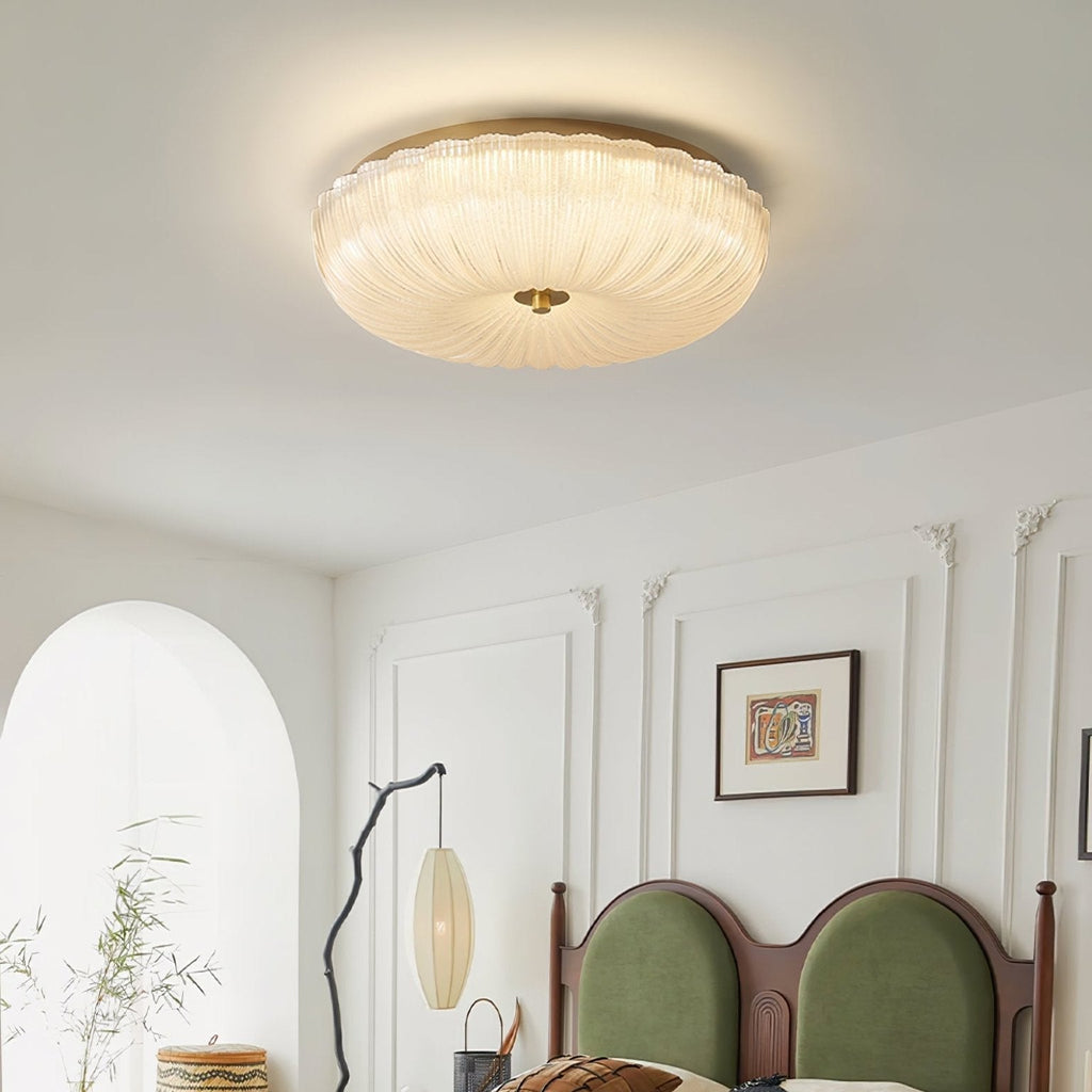 Halo Plafonnier Verre Ondulé - Neutralighting