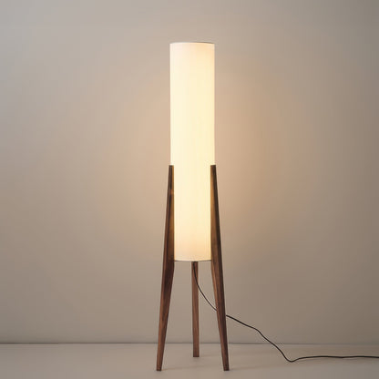 Lampadaire En Noyer Sur Pied - Maison Lumina
