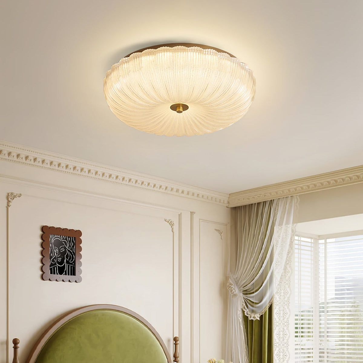 Halo Plafonnier Verre Ondulé - Neutralighting