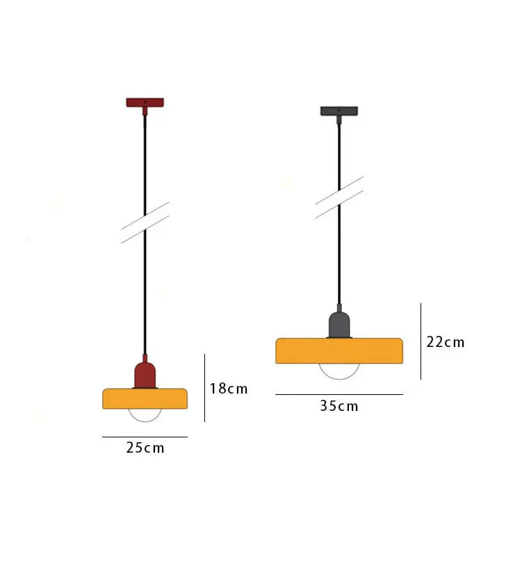 Lampe Suspendue en Verre Coloré - Maison Lumina