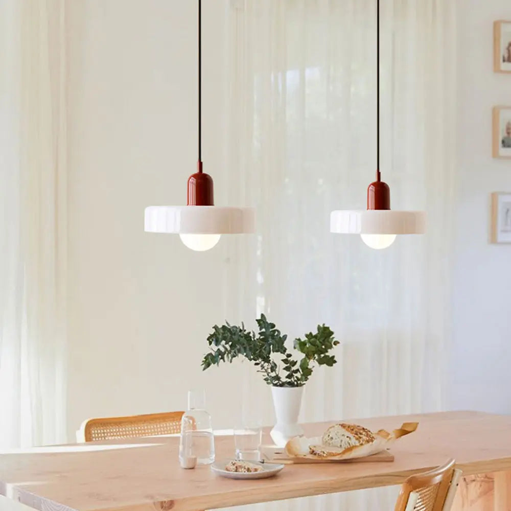 Lampe Suspendue en Verre Coloré - Maison Lumina
