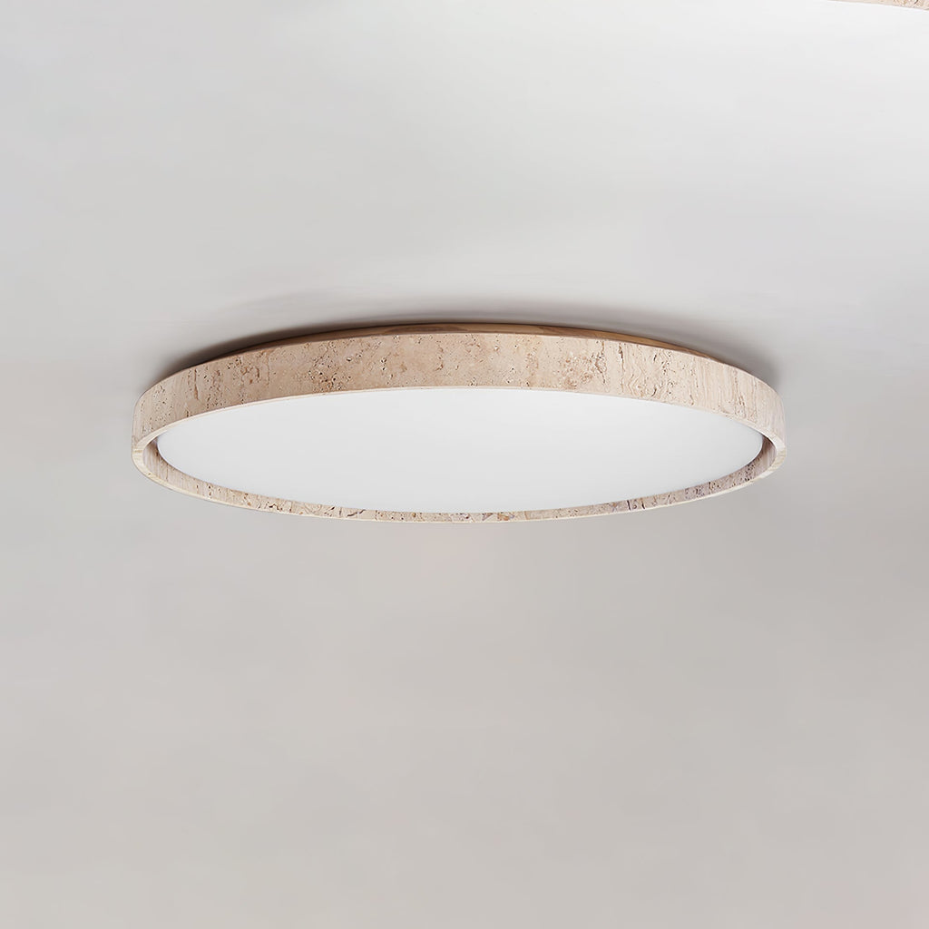 Kathy Lumière de Plafond Ronde en Travertin - Neutralighting