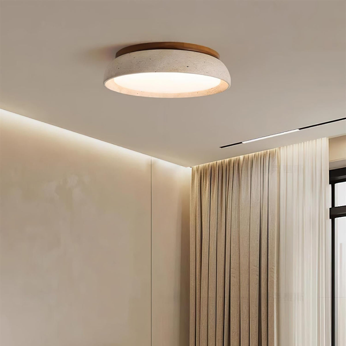 Kloris Plafonnier en pierre travertin - Neutralighting