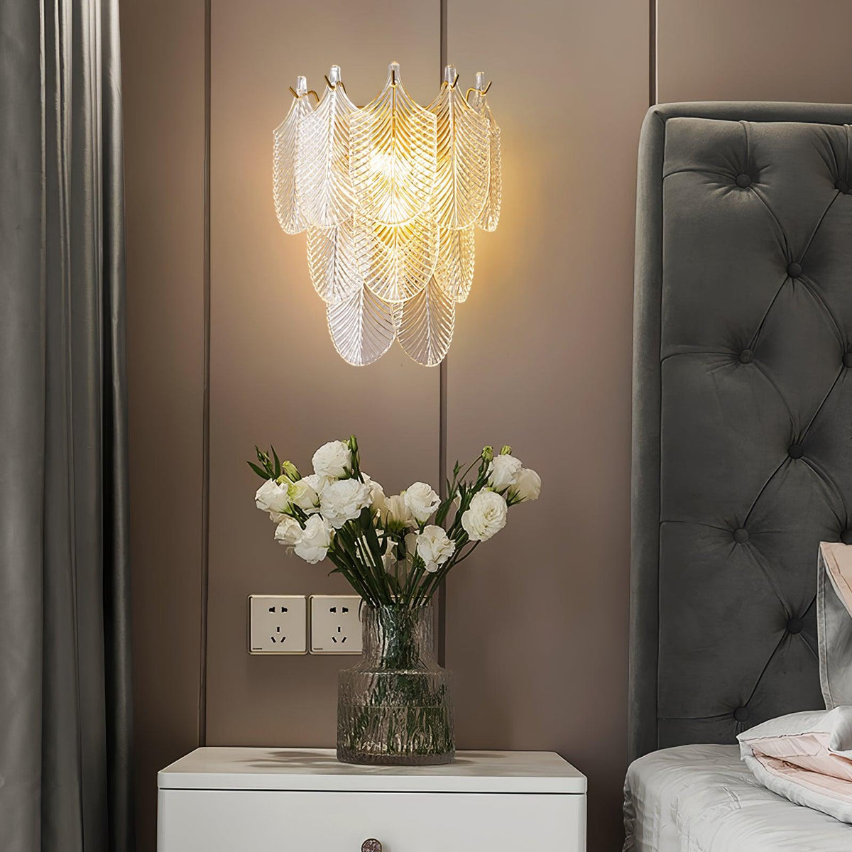 Lustra Wall Sconce Brass Murano Glass - Neutralighting