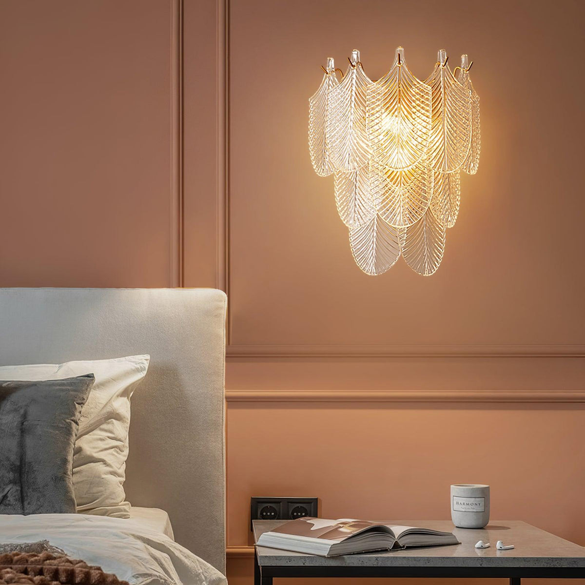 Lustra Wall Sconce Brass Murano Glass - Neutralighting