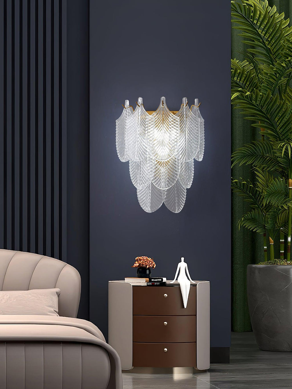 Lustra Wall Sconce Brass Murano Glass - Neutralighting