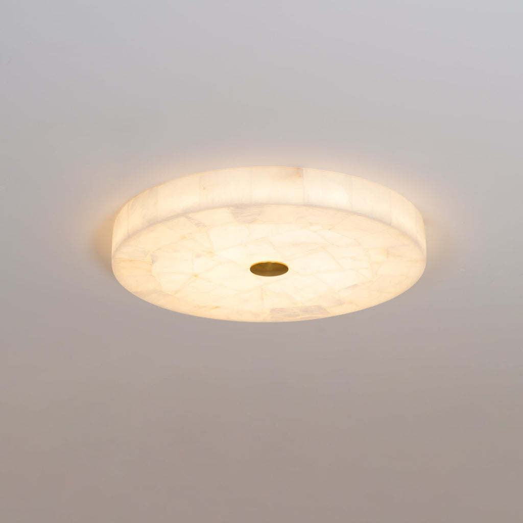 Ciphayra Lumière Plafonnière Ronde Minimaliste en Albâtre - Neutralighting