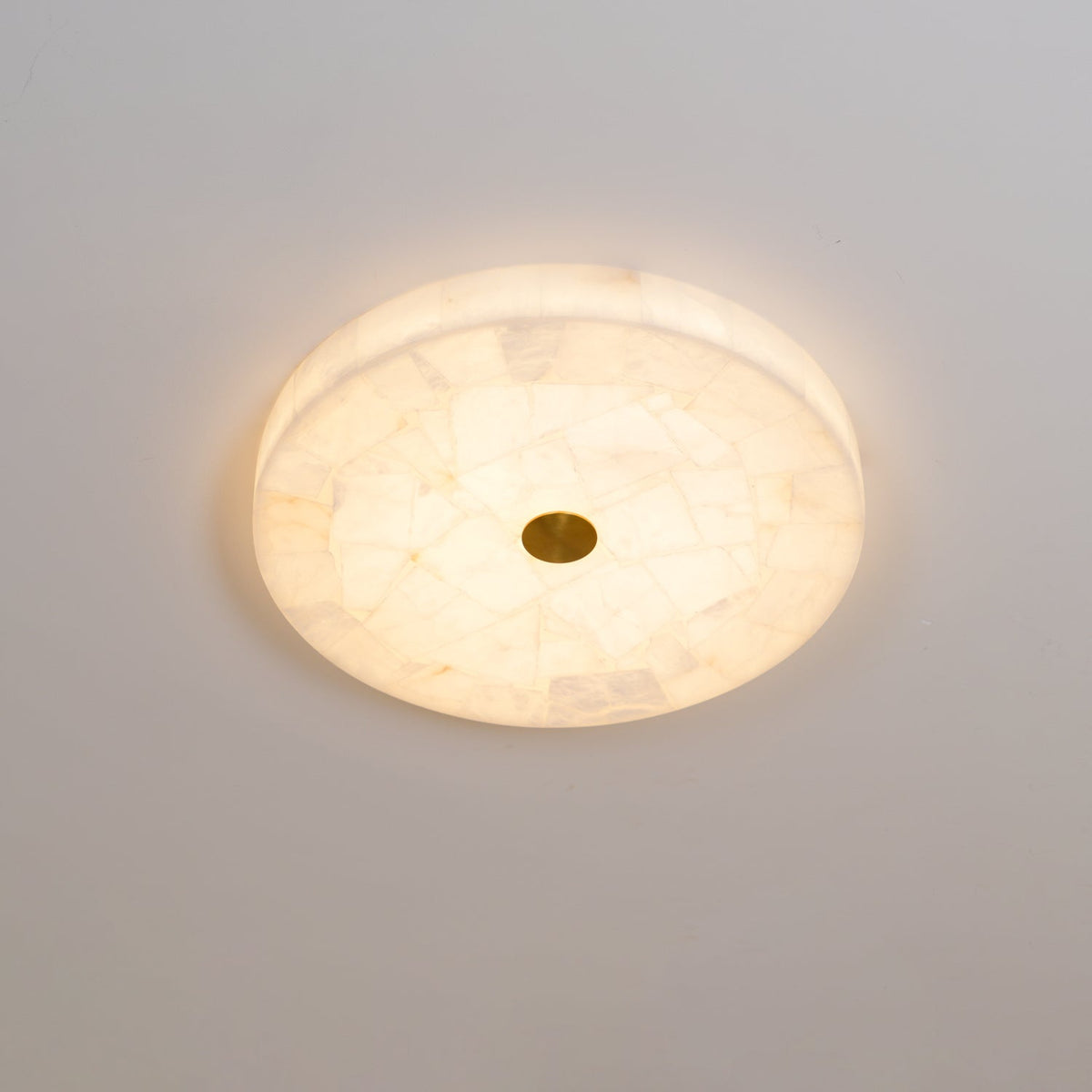 Ciphayra Lumière Plafonnière Ronde Minimaliste en Albâtre - Neutralighting