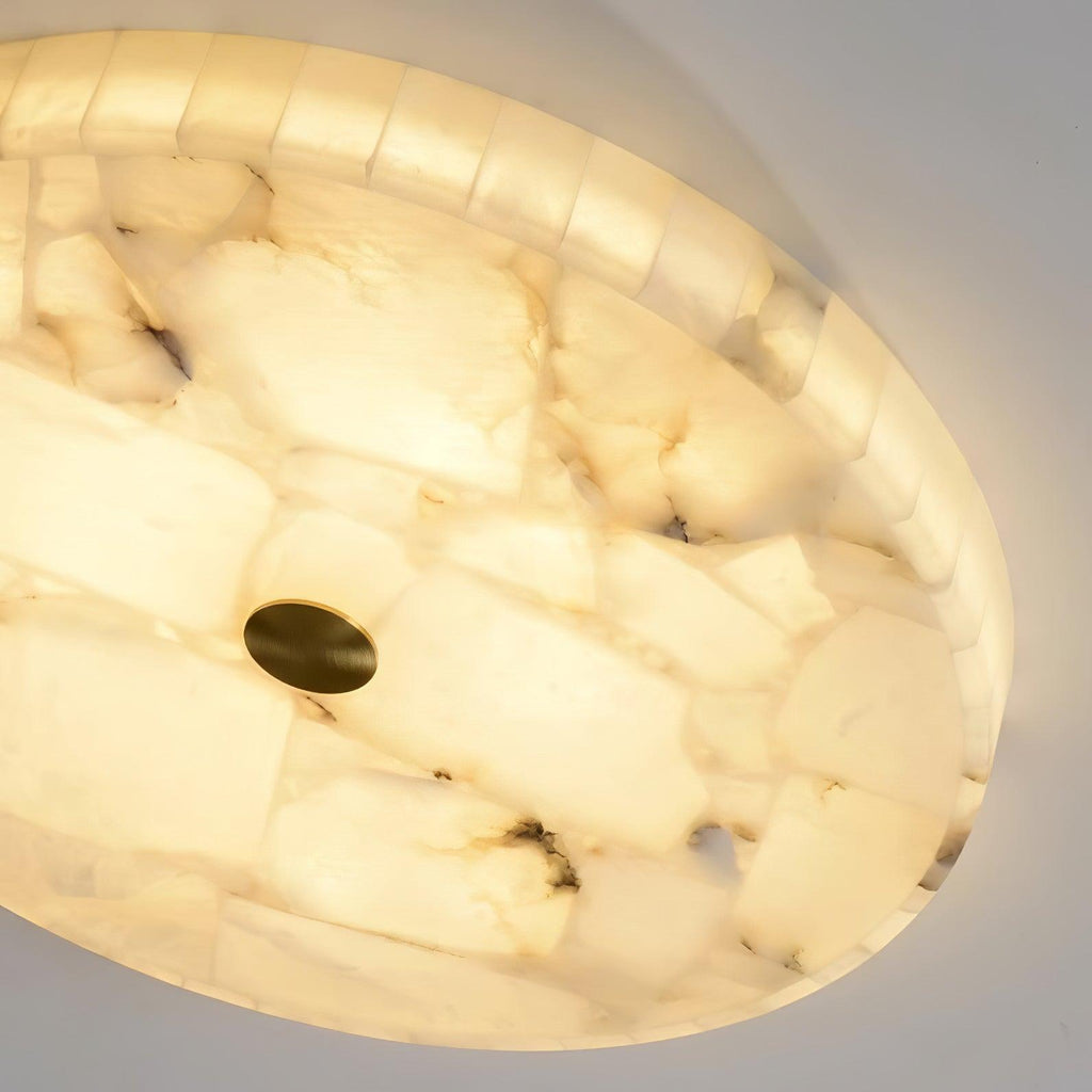 Ciphayra Lumière Plafonnière Ronde Minimaliste en Albâtre - Neutralighting