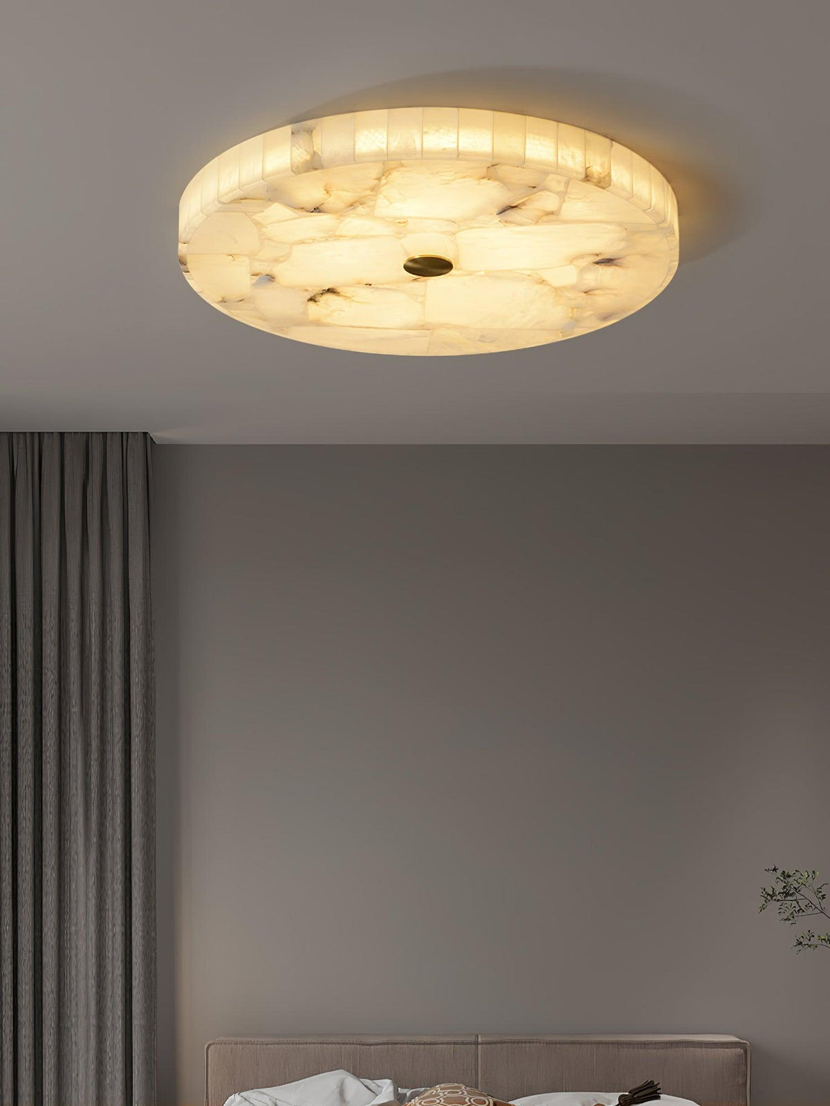 Ciphayra Lumière Plafonnière Ronde Minimaliste en Albâtre - Neutralighting