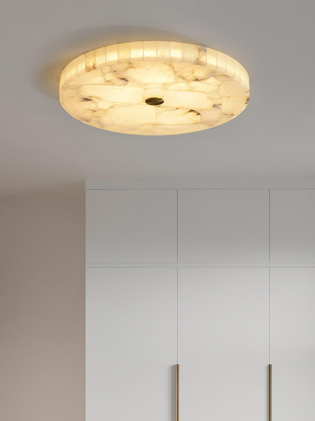 Ciphayra Lumière Plafonnière Ronde Minimaliste en Albâtre - Neutralighting