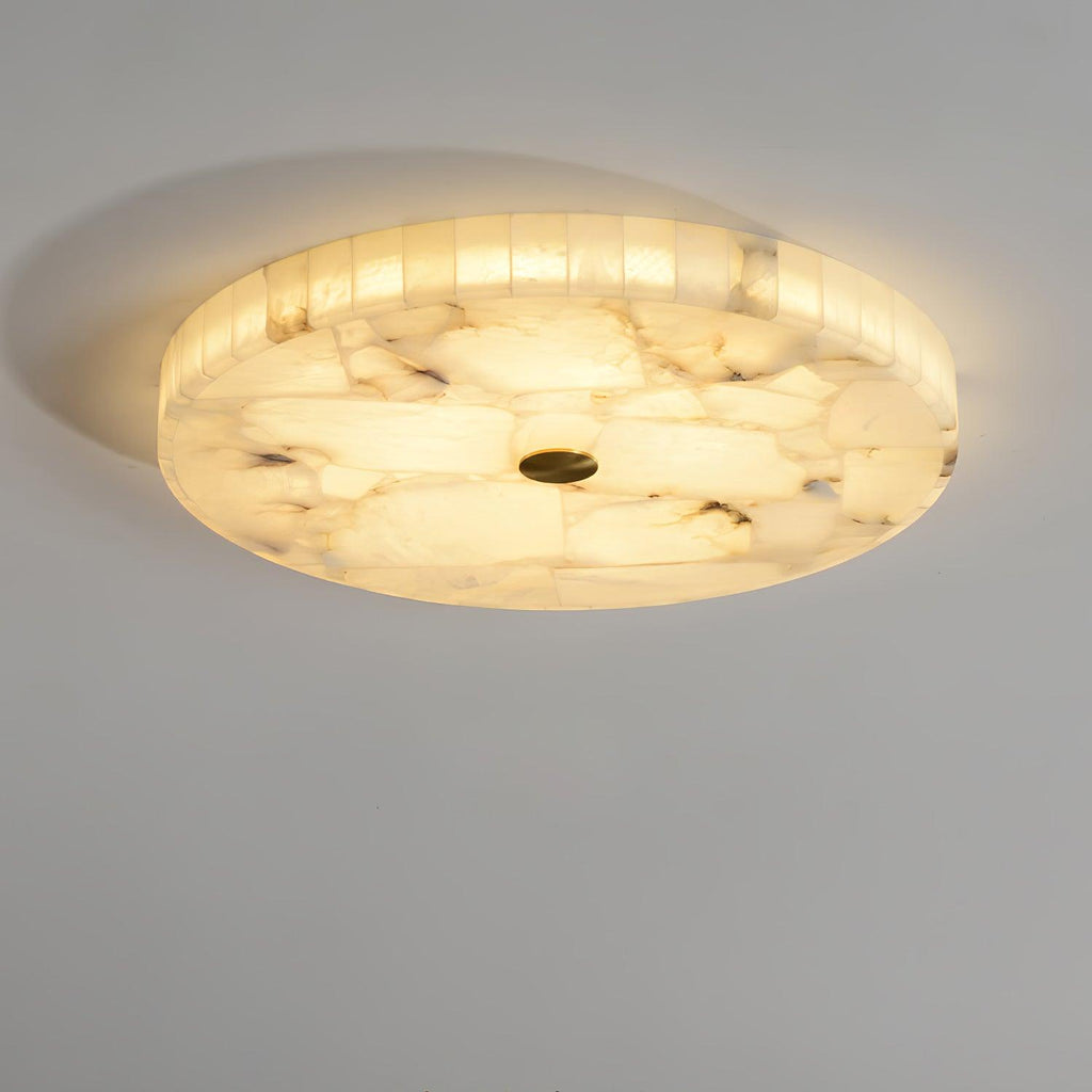 Ciphayra Lumière Plafonnière Ronde Minimaliste en Albâtre - Neutralighting