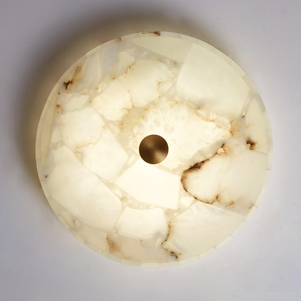 Ciphayra Lumière Plafonnière Ronde Minimaliste en Albâtre - Neutralighting