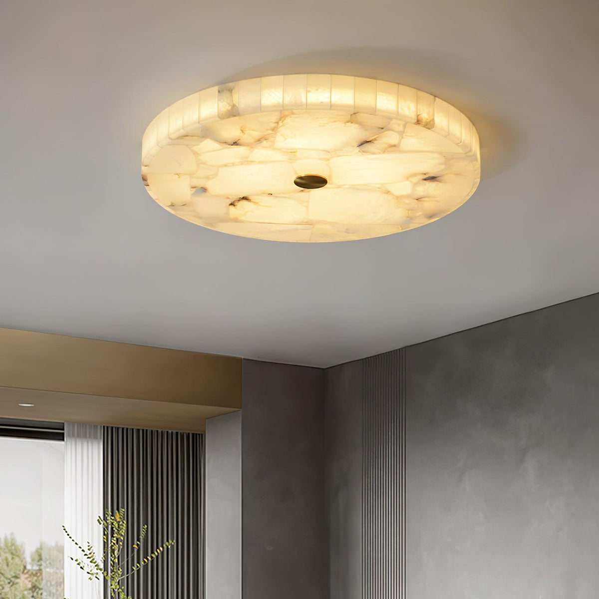 Delya Plafonnier Albâtre LED Rond - Neutralighting