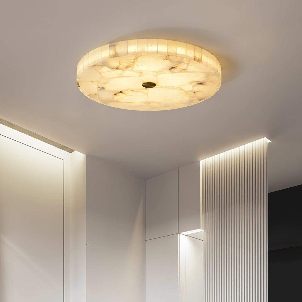 Delya Plafonnier Albâtre LED Rond - Neutralighting